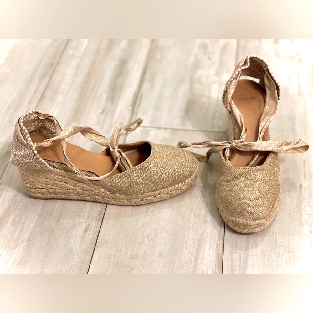 Castaner Gold Espadrilles